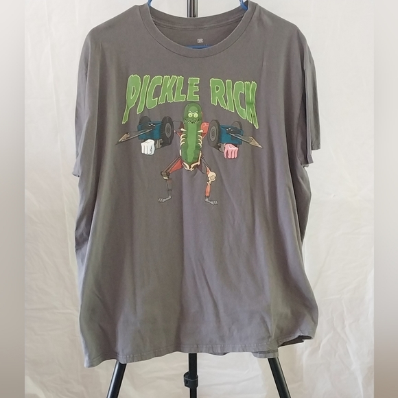 Rick and Morty Exo skeleton Pickle Rick Men's size 2X gray - Picture 1 of 3